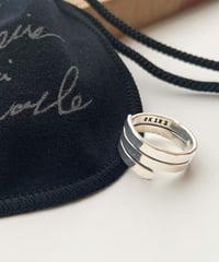 直筆OK123！サイン入り袋付き、Silver Tornado Ring by OK123!