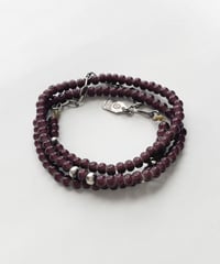 Glass Beads Necklace by OK123! purple