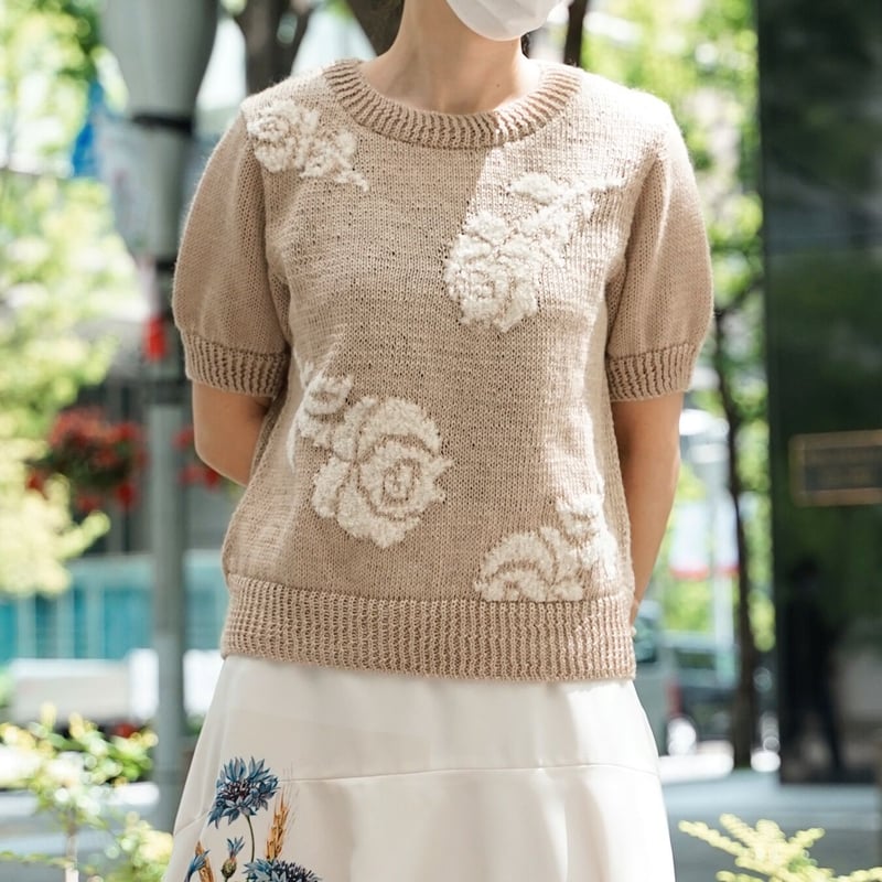 Silkmole ROSE linen short sleeve knit | VERAM