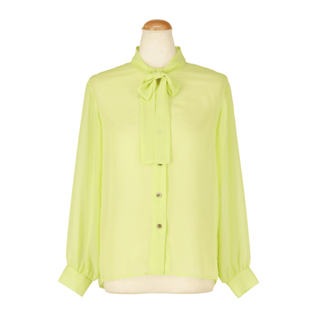 Vintage chiffon georgette bowtie blouse