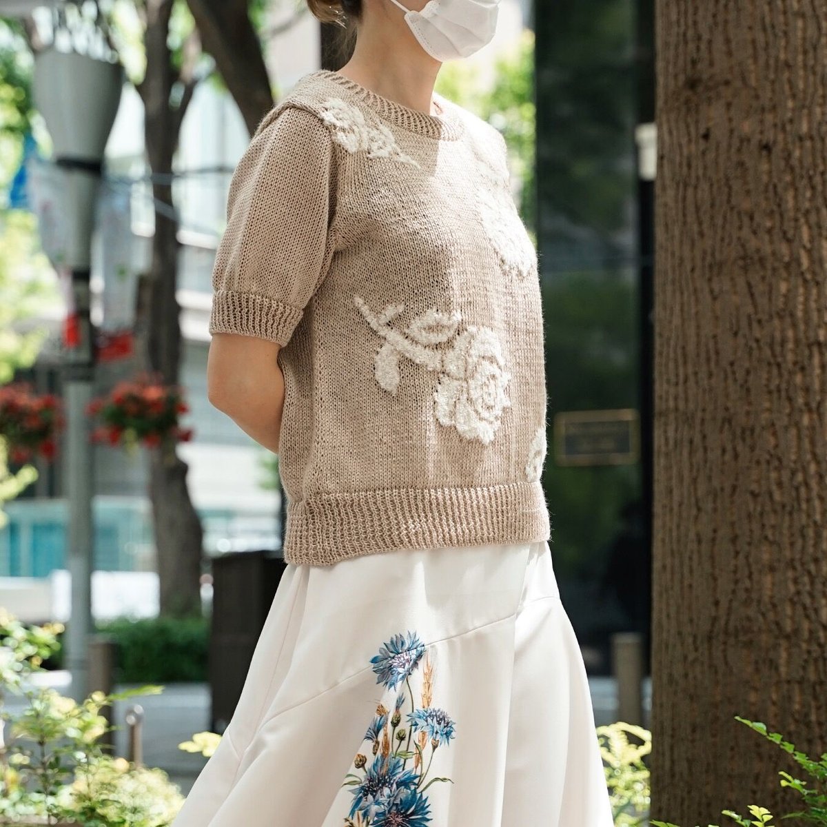 Silkmole ROSE linen short sleeve knit | VERAM