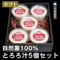 冷凍【ギフト】自然薯100%とろろ汁5個　G-003