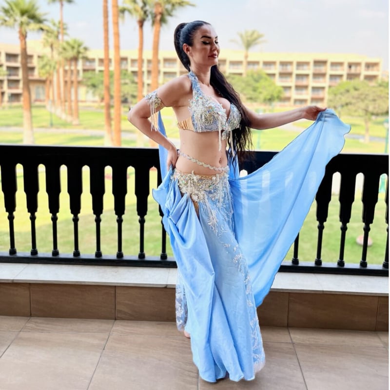 ベリーダンス衣装【Water Blue】 | Le NouR(リヌール)Bellydance