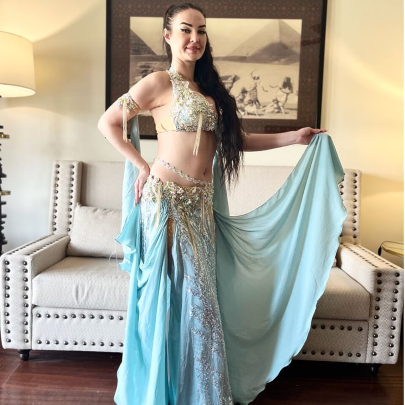 ベリーダンス衣装【Antique Light Blue】 | Le NouR(リヌール)Bel...