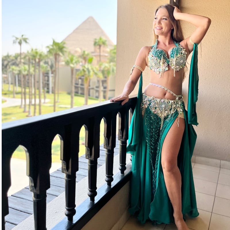ベリーダンス衣装【Peacock Green 】 | Le NouR（リヌール）Bellyda