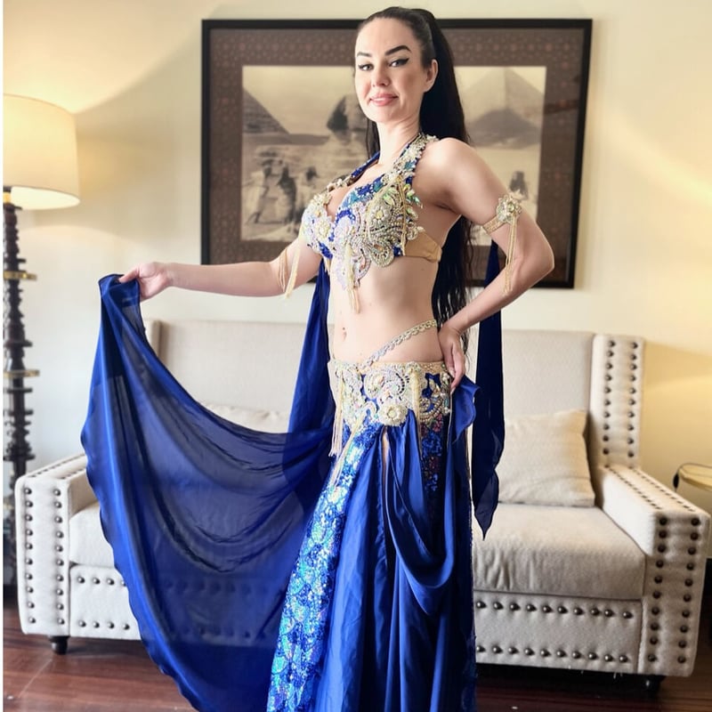ベリーダンス衣装【Royal Blue】 | Le NouR(リヌール)Bellydance