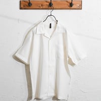 ポリ無地 オープンカラーシャツS/S