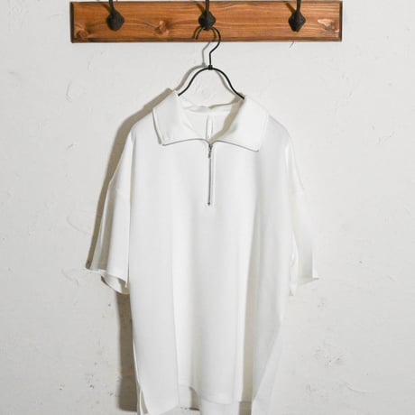 ダンボールニット ハーフZIP Tシャツ
