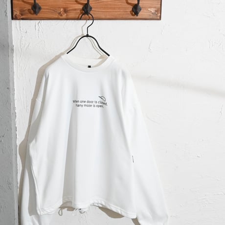 裏毛イラストバックプリントクルー　トレーナー(MELANCHOLY)