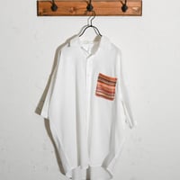 ブロード バルファスレース ポケットビッグシャツ