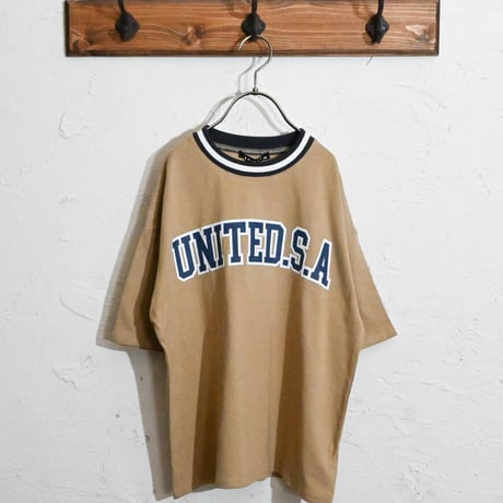 ラインリブ 柄込みTシャツ