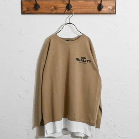 フェイクレイヤードBIGロングTシャツ