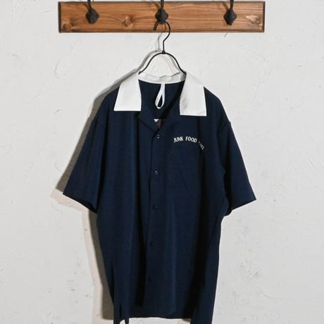 ポリエステル ストレッチ 半袖ボーリングシャツ