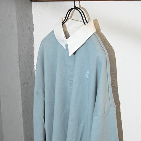 10/-天竺シシュウラガー長袖シャツ