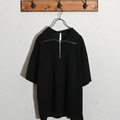 ダンボールニット ハーフZIP Tシャツ