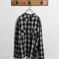 オンブレチェック 後染めワークシャツ