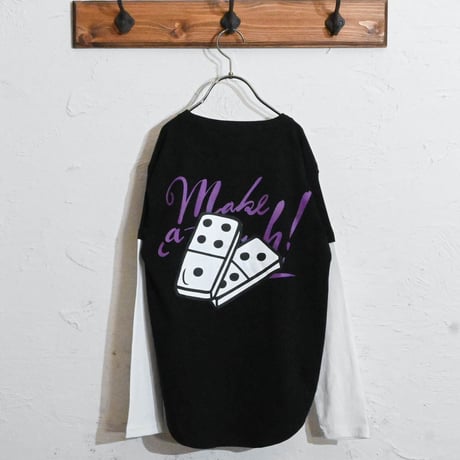 ちょいBIGフェイクレイヤード ロングTシャツ