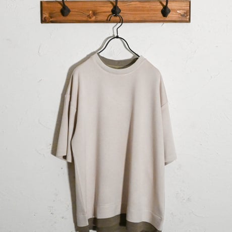 ダンボールニット フェイクレイヤードクルーTシャツ