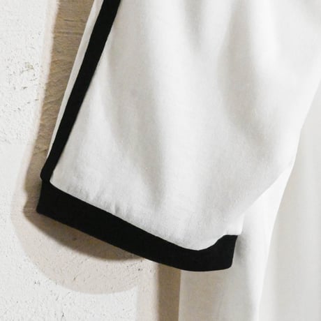 16/TC 天竺袖ライン 刺繍Tシャツ(ハートLOGO、Marseille）