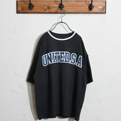 ラインリブ 柄込みTシャツ