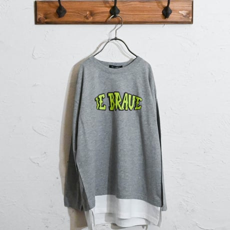 フェイクレイヤードBIGロングTシャツ