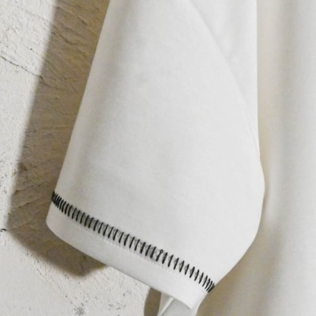 ダンボールニット ステッチング ルーズクルーTシャツ
