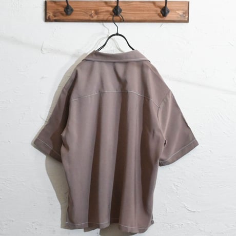 ポリ無地 ビッグステッチングシャツ