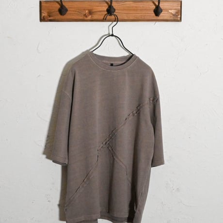 16/天竺 カットオフ切り替えTシャツ