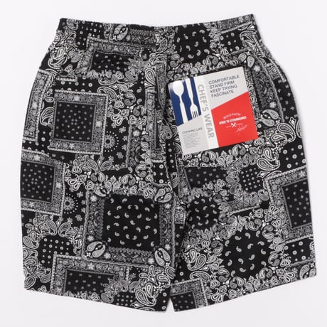 ツイルペイズリープリント シェフショートパンツ