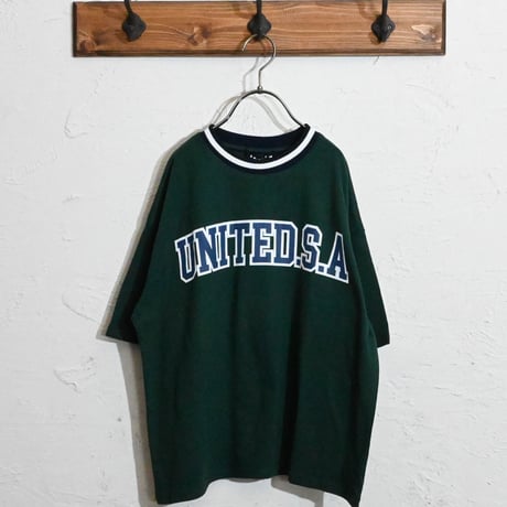 ラインリブ 柄込みTシャツ