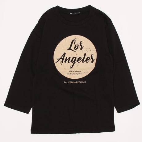 七分袖プリントTシャツ