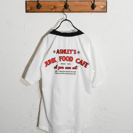 ポリエステル ストレッチ 半袖ボーリングシャツ