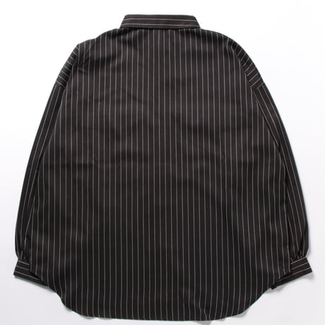 ストライプ バルーンスリープ CPOシャツ