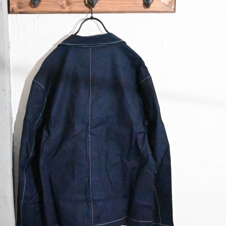 11/-綿麻ストレッチミリタリーシャツジャケット