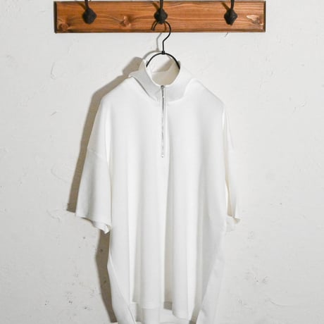 ダンボールニット ハーフZIP Tシャツ