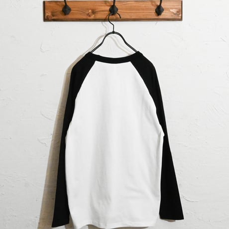 16/天竺ラグラン 切り替えプリント Tシャツ(CARBURETOR)