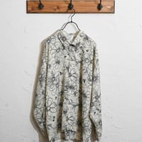 総柄ドロップショルダー LSシャツ