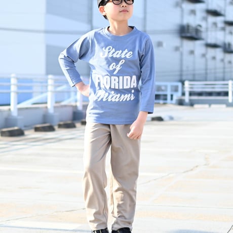 七分袖プリントTシャツ
