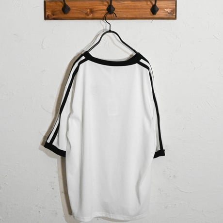 16/TC 天竺袖ライン 刺繍Tシャツ(ハートLOGO、Marseille）