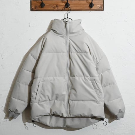 ポリストレッチ ビッグサイズパテッドショートブルゾン