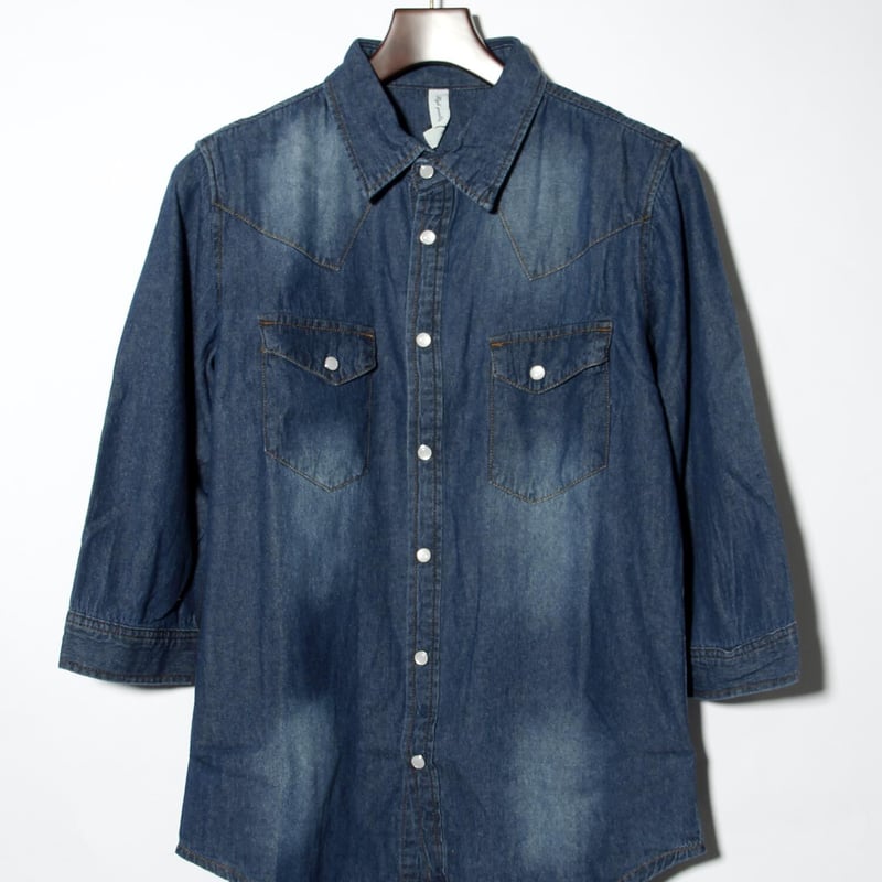 未使用　HUG Ō WǎR デニムウエスタンシャツ 長袖　ブルー　雅姫さん Wrangler WRANGLER ラングラー ウエスタンシャツ 長袖 デニム