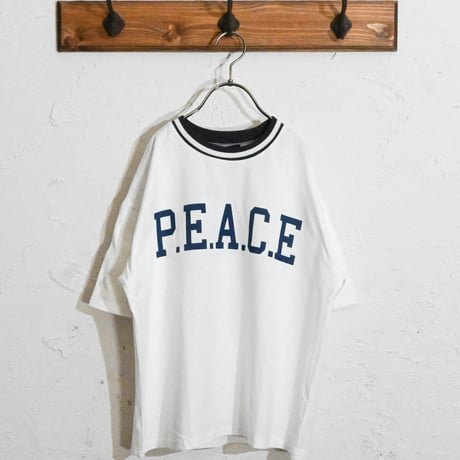 ラインリブ 柄込みTシャツ