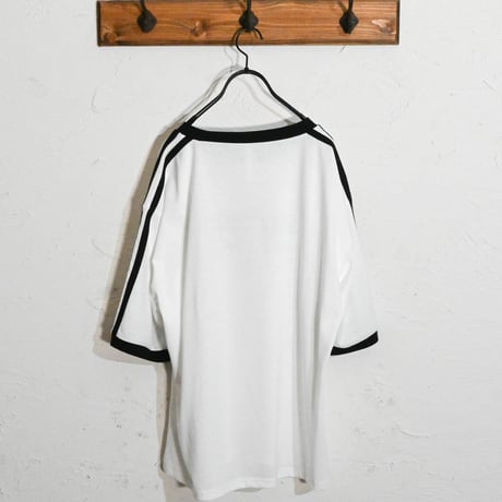 16/TC 天竺袖ライン 刺繍Tシャツ(ハートLOGO、Marseille）