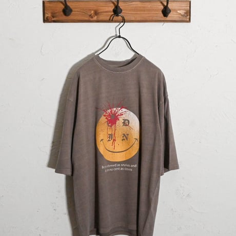 16/天竺 ピグメント プリントTシャツ