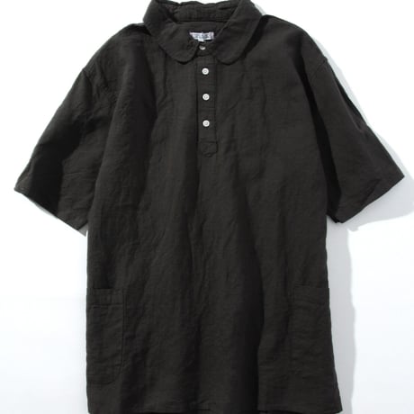 フレンチリネンラウンドカラーPOシャツ
