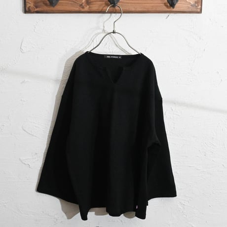 キーネック無地BIGロングTシャツ