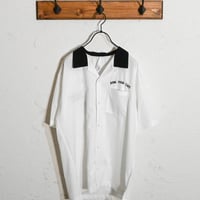 ポリエステル ストレッチ 半袖ボーリングシャツ
