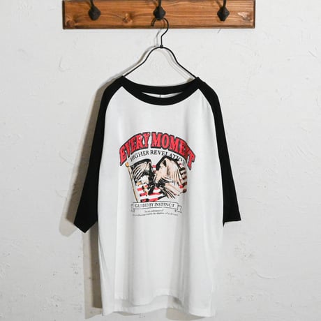 16/TC天竺 ラグランTシャツ(イーグル、モーターサイクル)