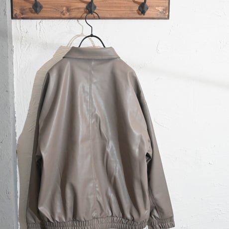 PU裾シャーリングトラッカージャケット