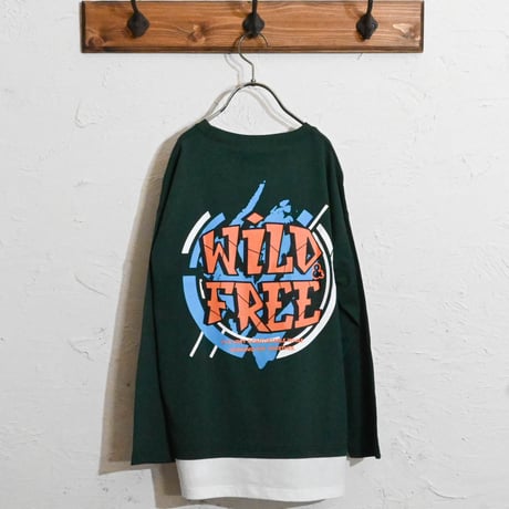 フェイクレイヤードBIGロングTシャツ
